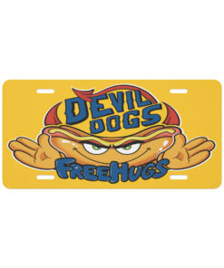 Devil Dogs Vanity License Plate - FreeHugs